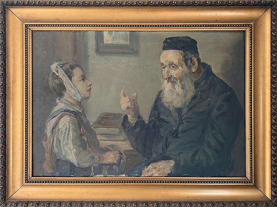 Rabín a žiak — Ernő Erb (maľba)