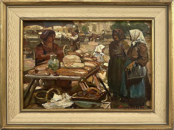 Na trhu — František Gyurkovits (maľba)